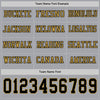 Custom Hockey Jersey – Triple Stripes Gray Black Old Gold Long Sleeve – personalization font options