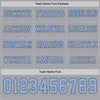 Custom Hockey Jersey – Triple Stripes Gray Light Blue Steel Gray Long Sleeve – personalization font options