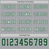 Custom Hockey Jersey – Triple Stripes Gray Green White Long Sleeve – personalization font options