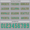 Custom Hockey Jersey – Triple Stripes Gray Aqua Orange Long Sleeve – personalization font options