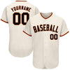 Custom Baseball Script Baseball Jersey – Personalized Cream Black Orange Sports Uniform – product image 1