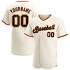 Custom Classic Script Baseball Jersey – Personalized Cream Black Orange Sports Uniform – product image 1