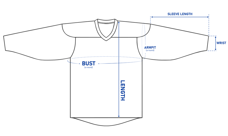 How to measure a hockey jersey