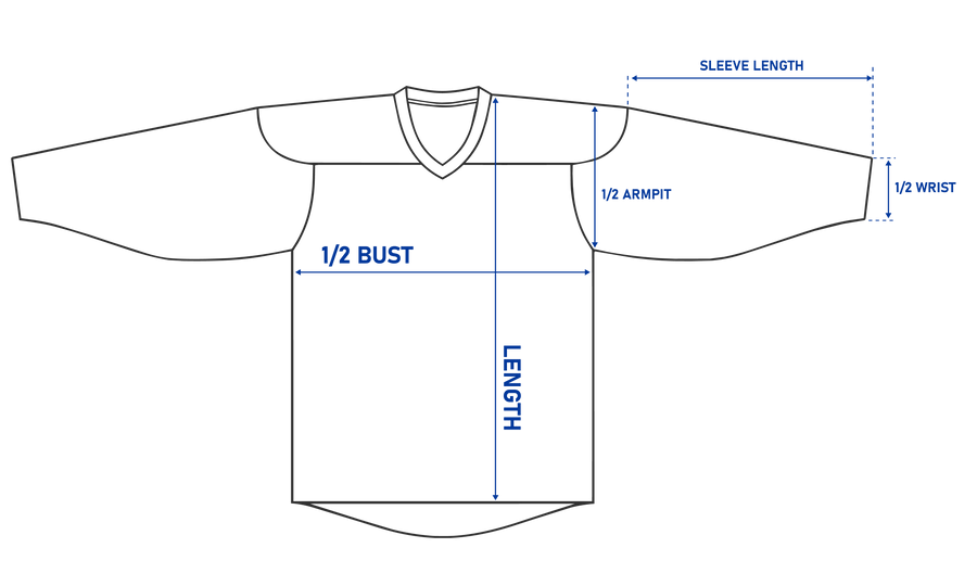 How to measure a hockey jersey