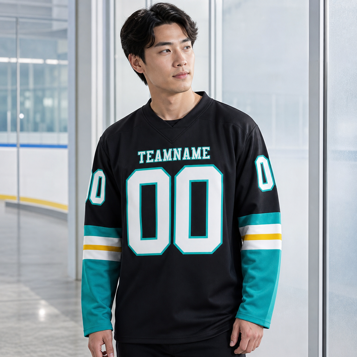 Person wearing a Pro Fan Lab long-sleeve jersey