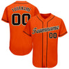 Custom Piped Baseball Jersey – Personalized Orange Black White Sports Uniform – product image 1