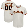 Custom Classic Trim Baseball Jersey – Personalized Cream Black Orange Sports Uniform – product image 1